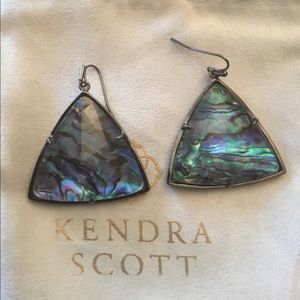 Abalone statement earrings